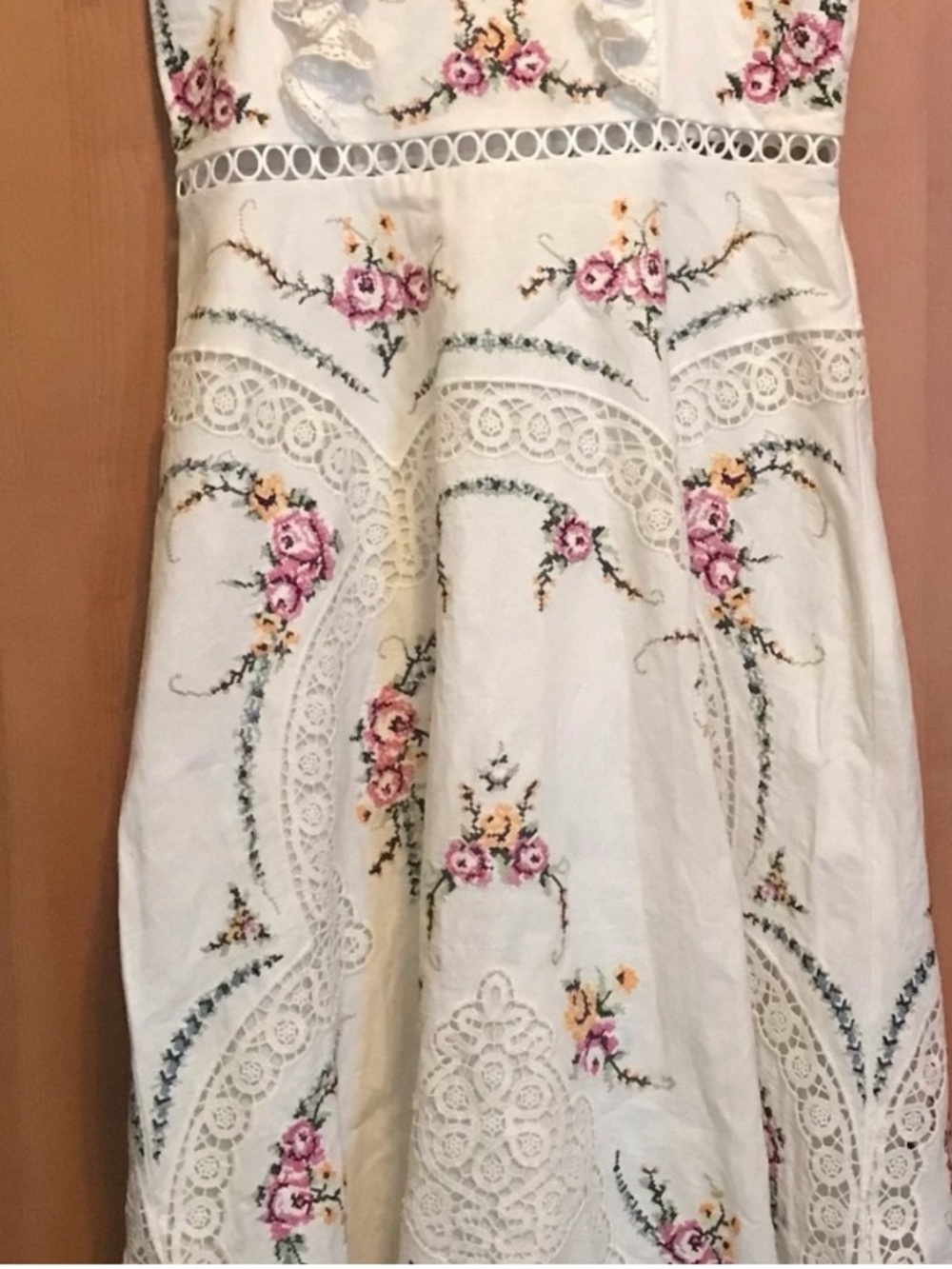 Zimmermann Allia Cross Stitch Dress in Ivory - Picture 7 of 7